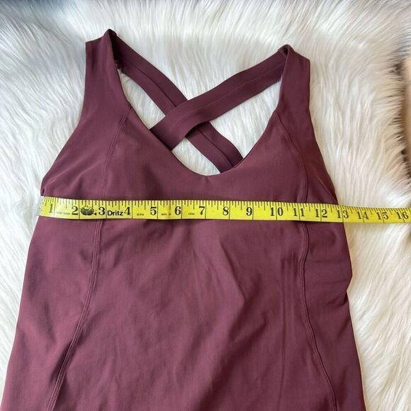 Lululemon Long Breath 2-In-1 Tank In Redwood / Auburn Size 4 - Picture 6 of 10